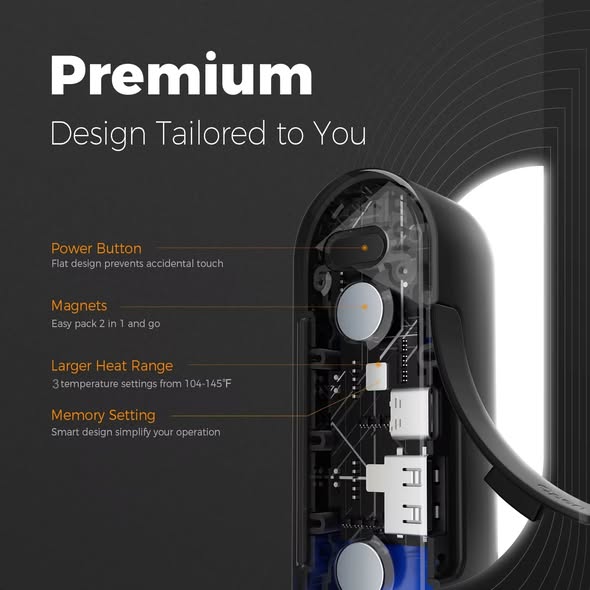 Magnetic Detachable Portable Hand Warmer