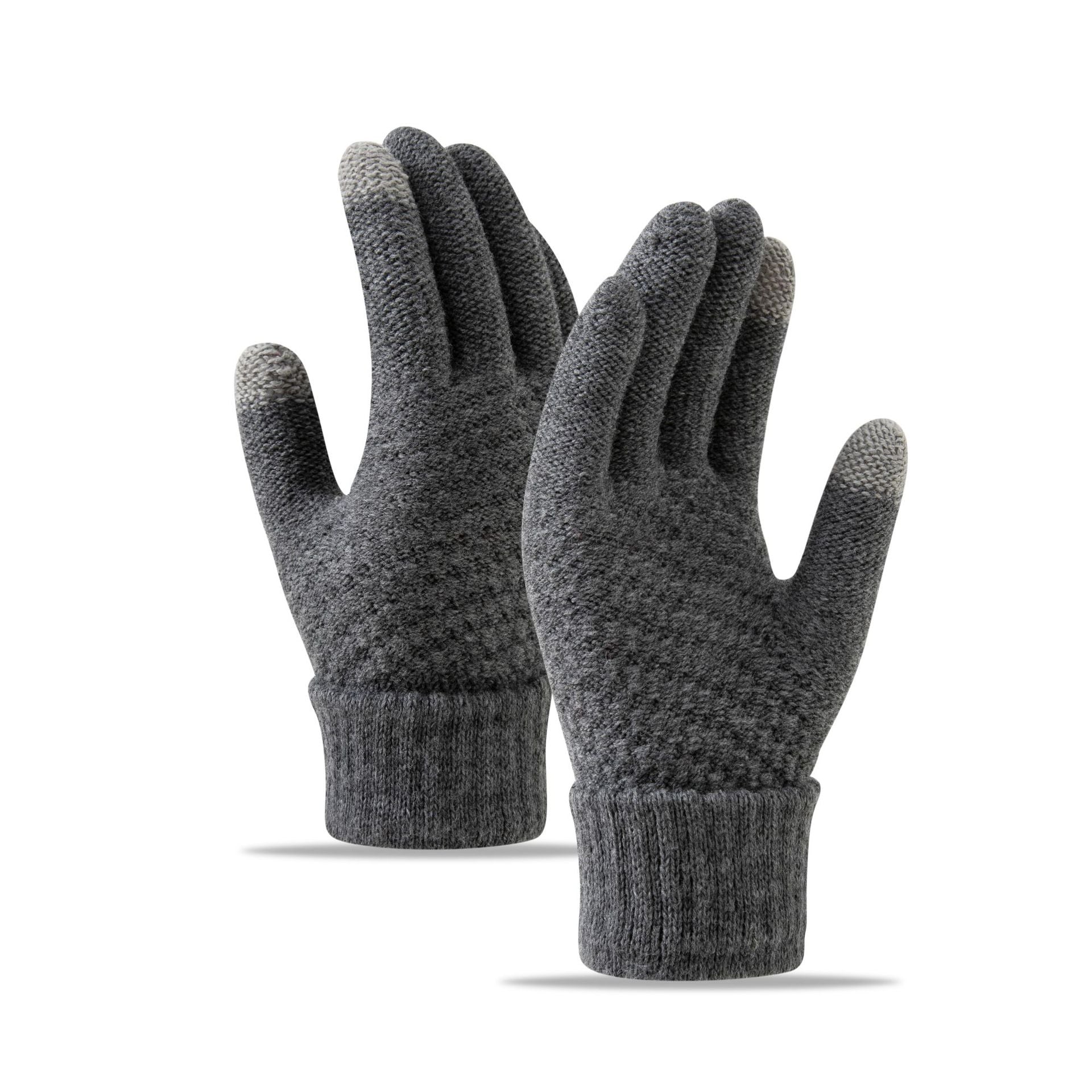 Fleece-lined Knitted Warm Gloves