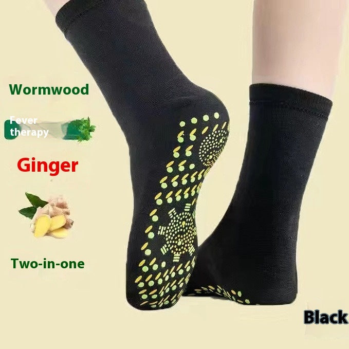 Self-heating Socks with Foot Massager