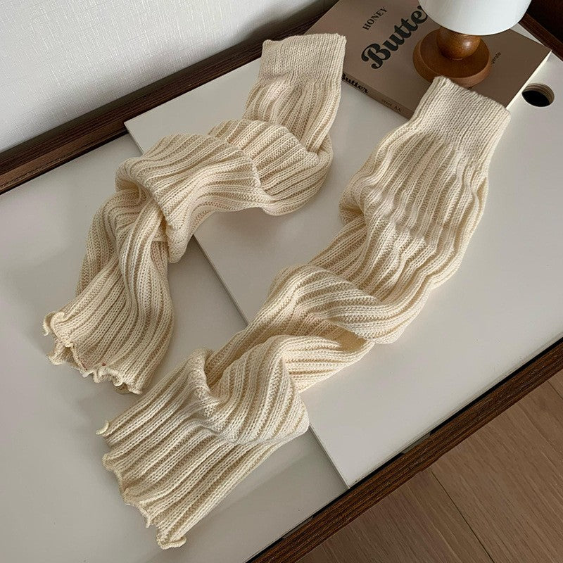 Women's Bunching Striped Knitted Leg Warmers